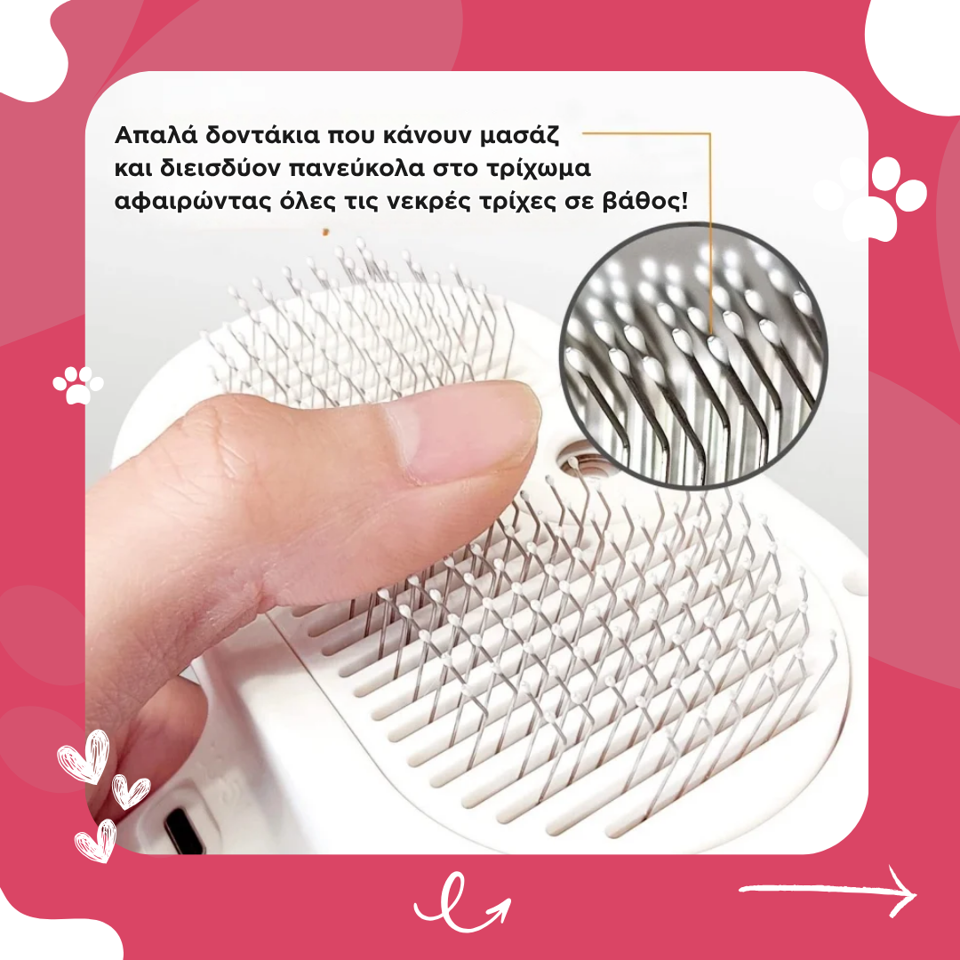 Ηλεκτρική Χτένα Περιποίησης με Ατμό για Σκυλάκια και Γατάκια