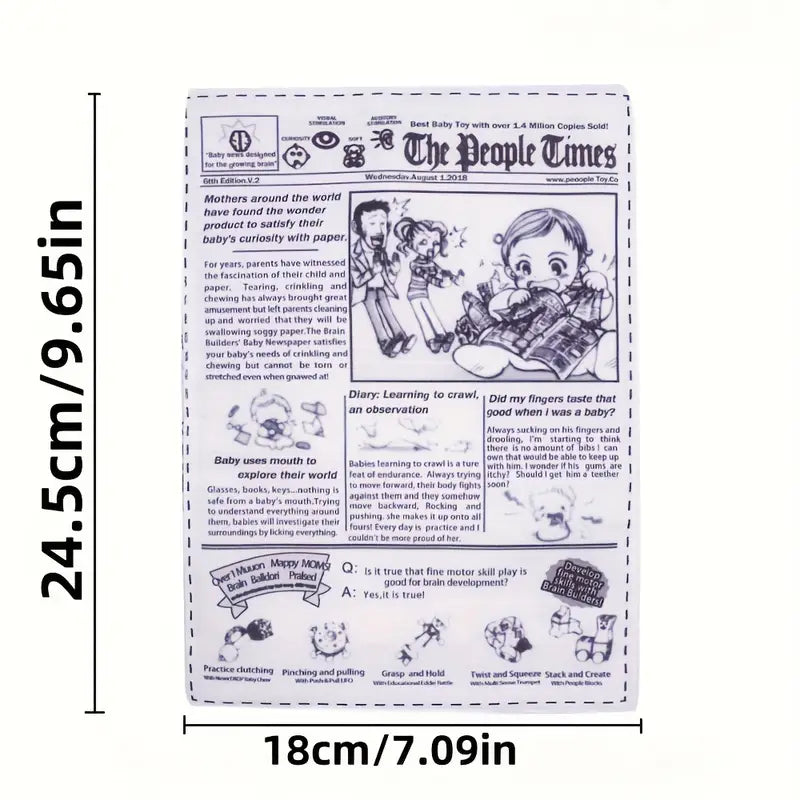 Παιχνίδι Εφημερίδα με ήχο Σκρίτσι-Σκρίτσι που Τρελένει Γατάκια & Σκυλάκια