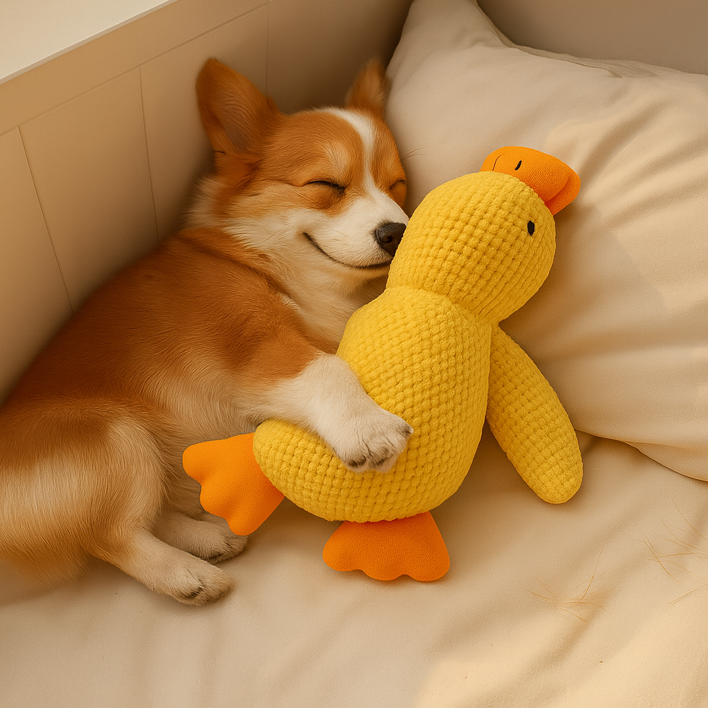 DogCare® Παπάκι με Ήχο – Ανθεκτικό Λούτρινο Παιχνίδι για τρελά παιχνίδια