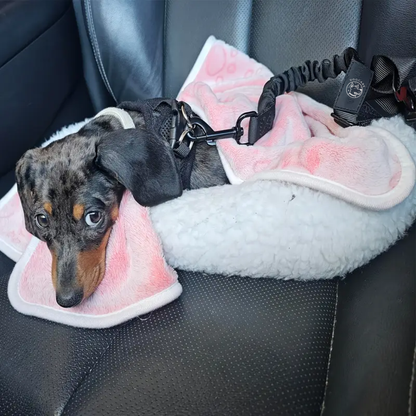 Ζώνη Ασφαλείας Αυτοκινήτου για Σκύλους – Ρυθμιζόμενη (Retractable), με Αποσβεστήρα & Περιστρεφόμενο Κρίκο