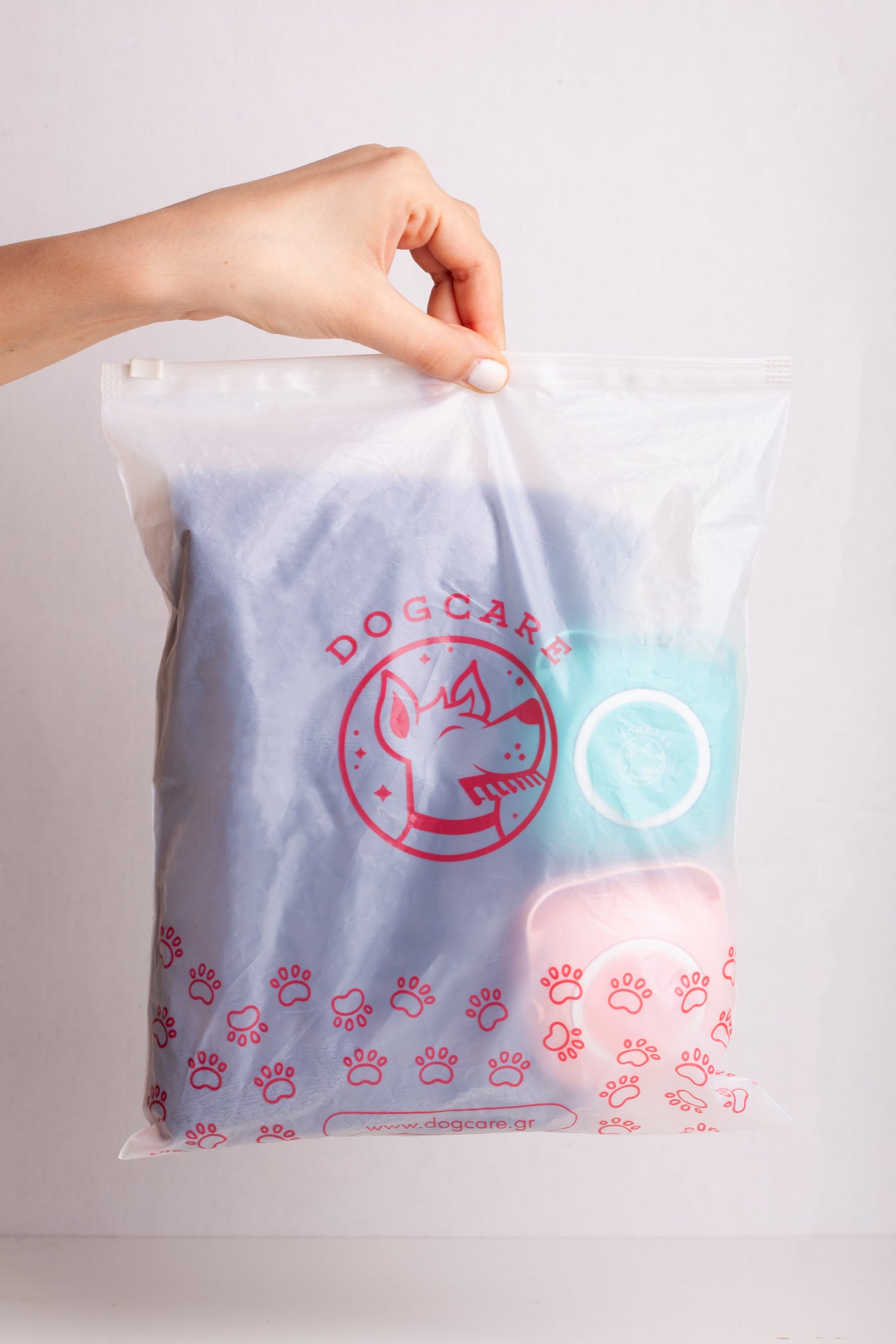 DogCare® Bath Kit (2 Βουρτσάκια Σιλικόνης Μπλε και Ροζ, Πετσέτα + Οδοντόβουρτσα)