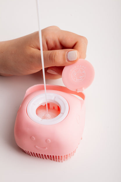 DogCare® Bath Kit (2 Βουρτσάκια Σιλικόνης Μπλε και Ροζ, Πετσέτα + Οδοντόβουρτσα)