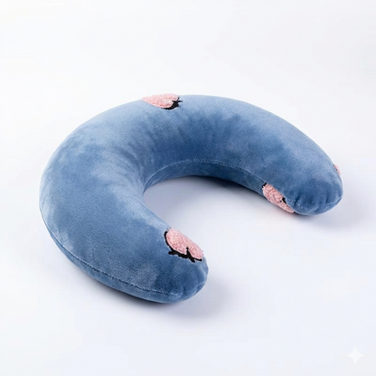 Μαξιλαράκι Κατοικίδιου για Γάτες και Σκυλάκια – Στρογγυλό Αναπαυτικό Μαξιλάρι με Χνουδωτό Υλικό σε Σχήμα Μισοφέγγαρο 🌙