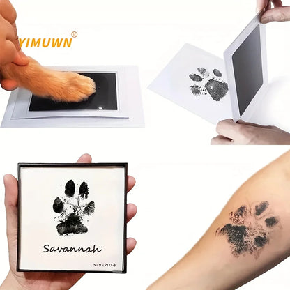 Pet Pawprint Ink Pad For Dogs & Cats,Pet footprints, create safe, long-lasting memories with our touchless ink pads