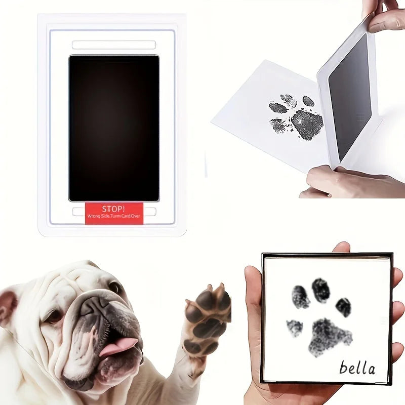 Pet Pawprint Ink Pad For Dogs & Cats,Pet footprints, create safe, long-lasting memories with our touchless ink pads